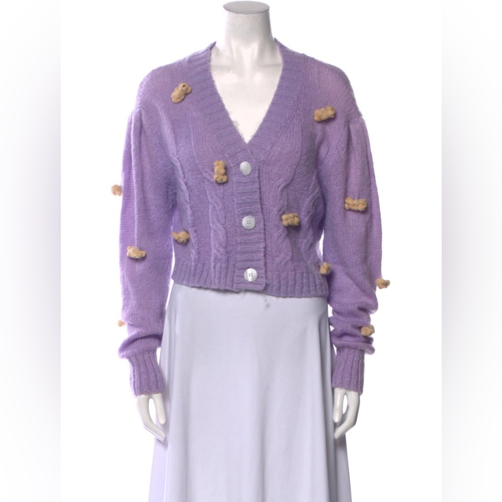 13DE MARZO Mini Bear Cover Cardigan